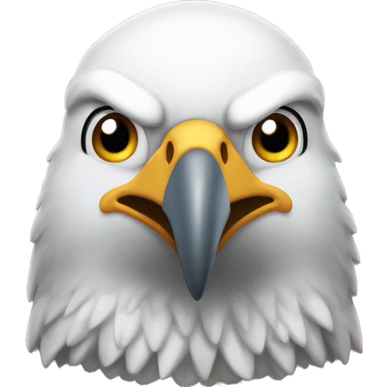 Bald eagle saying CAWWWW emoji