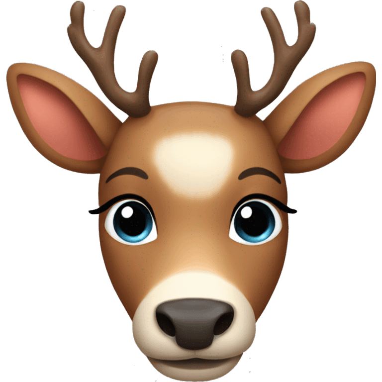 Cute New Year's reindeer emoji