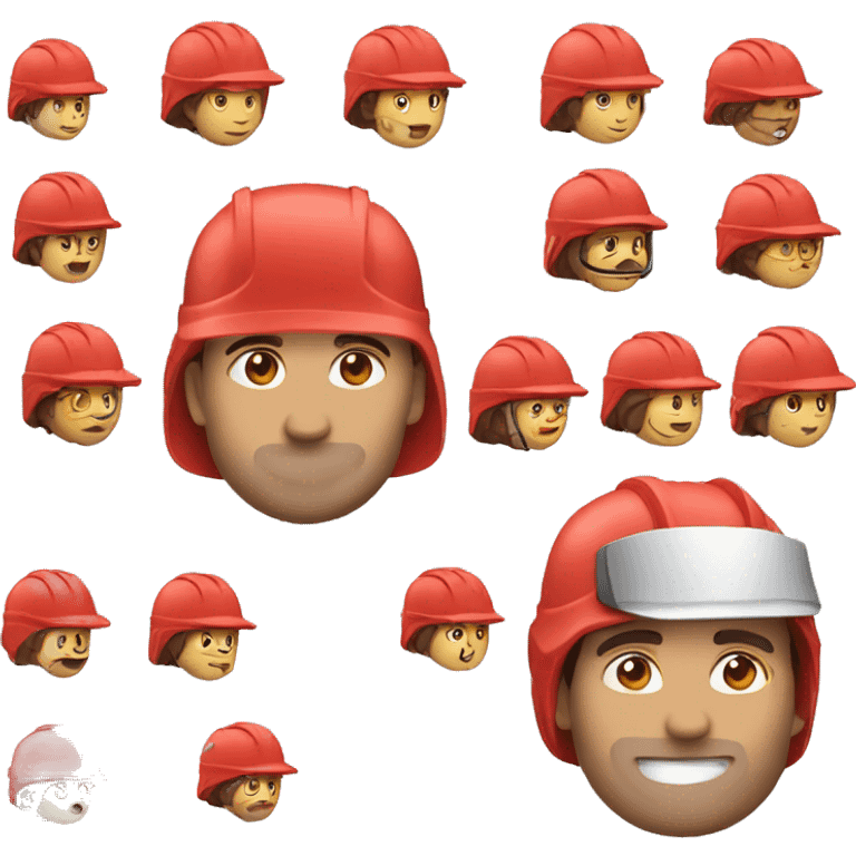 Ingeniera con casco rojo emoji