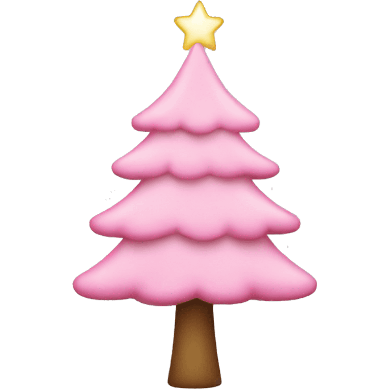 light pink christmas tree emoji