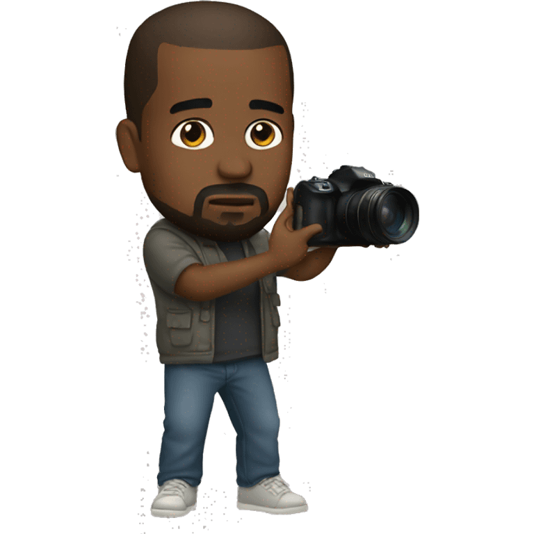 Kanye taking a picture emoji