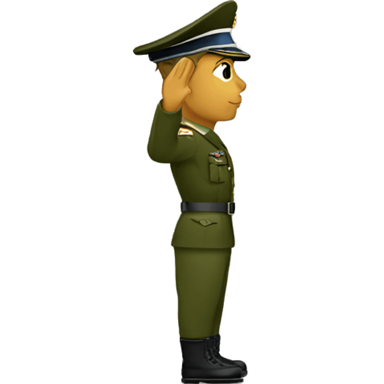 Saluting soldier emoji