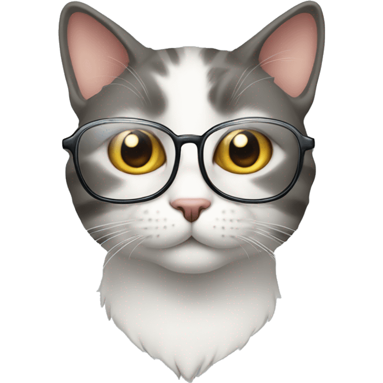 Cat with glass emoji