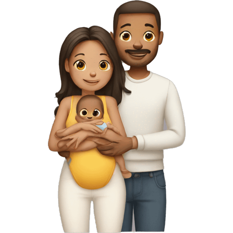 couple with baby emoji