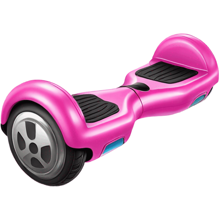 Pink ombre hoverboard with glitter emoji