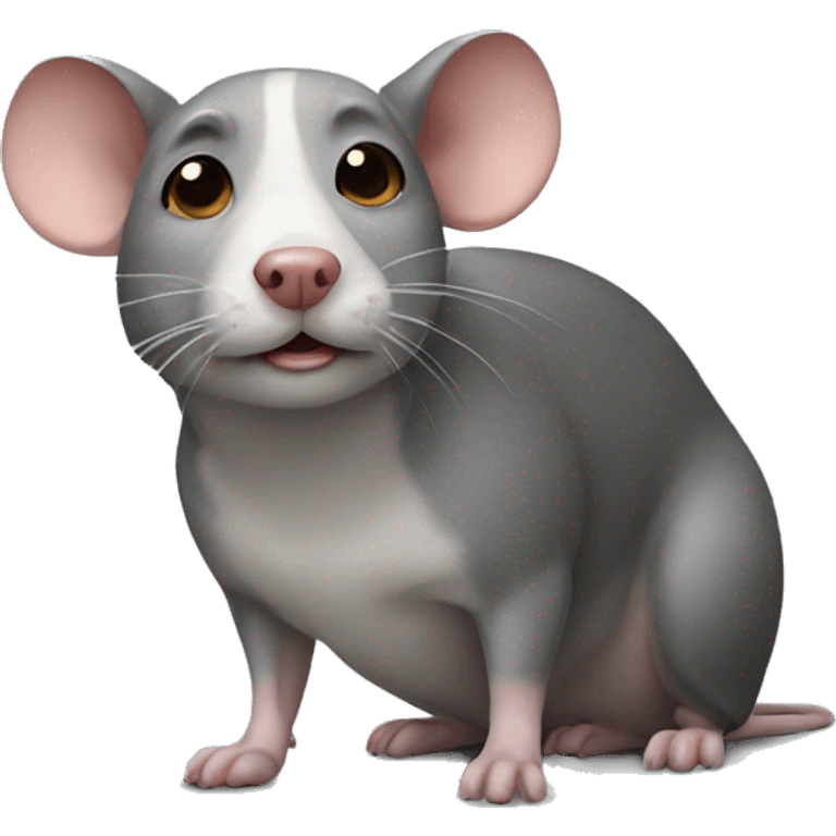 a rat with a face of a dog emoji