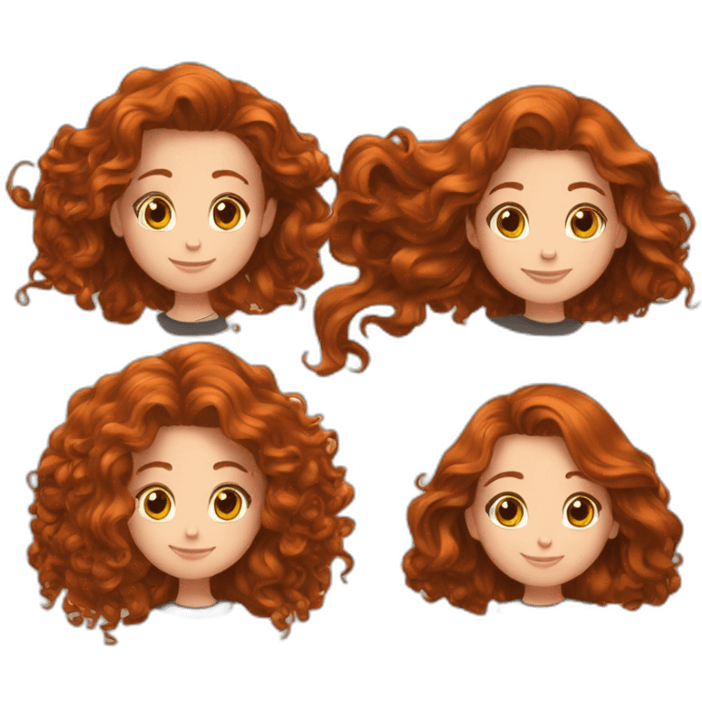 bff une rousse et une brune foncée (cheveux noir) emoji