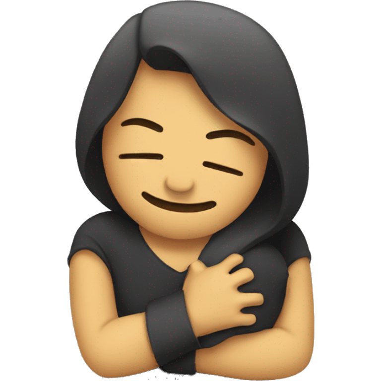 Hug with kiss emoji