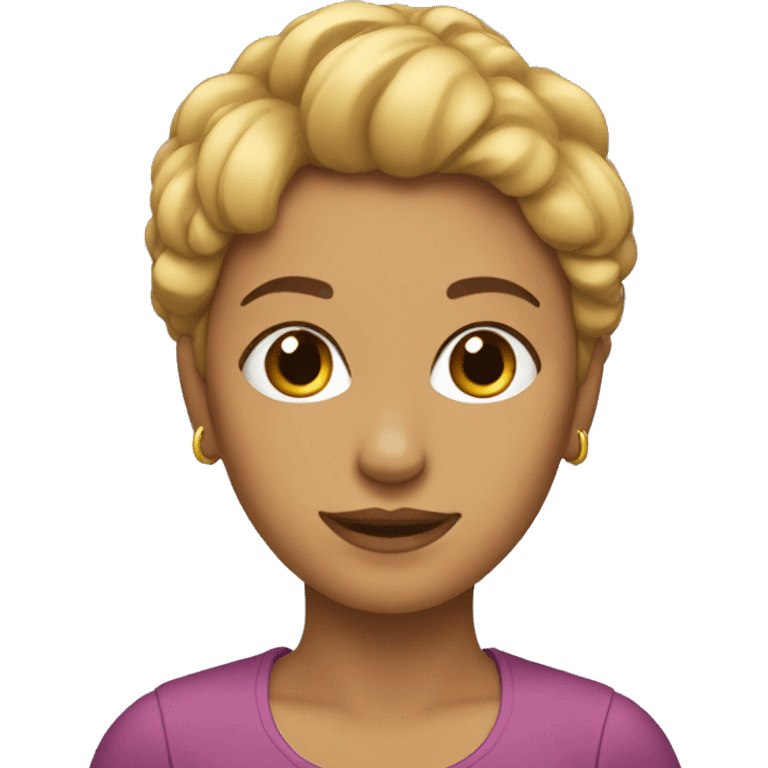 Mujer de pelo  emoji