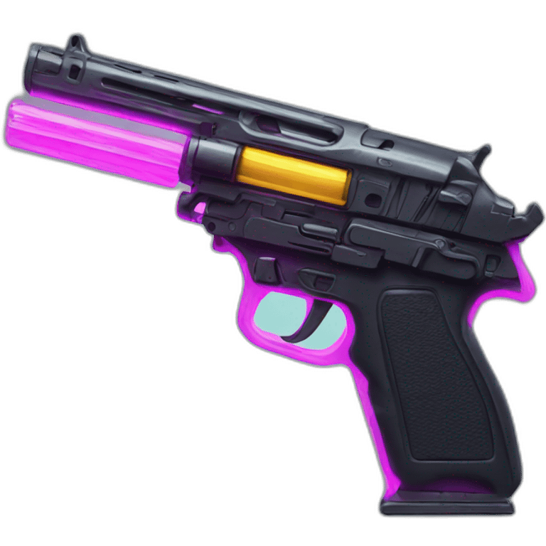 Neon gun emoji