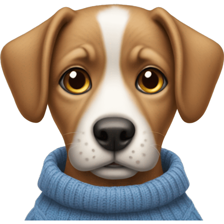 Dog wearing sweater emoji