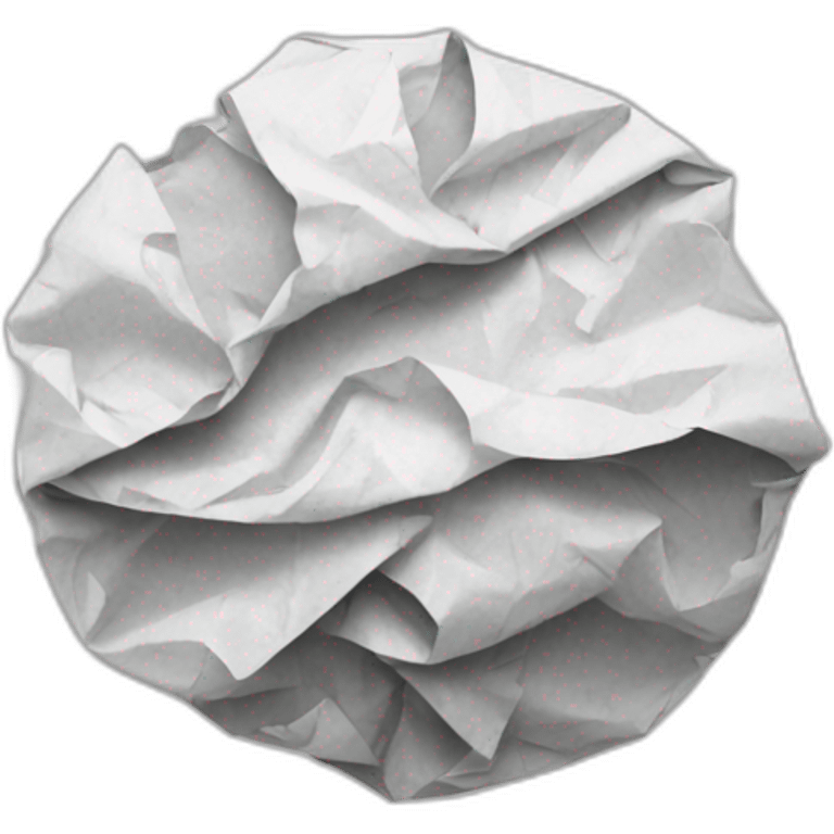 Crumpled paper ball. emoji