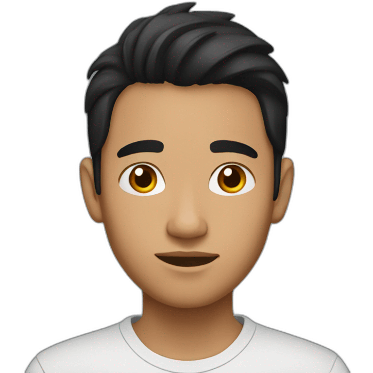 A young Nepali man with black hair and light brown skin emoji