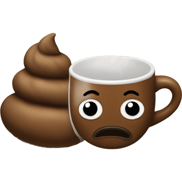 poop and coffee emoji