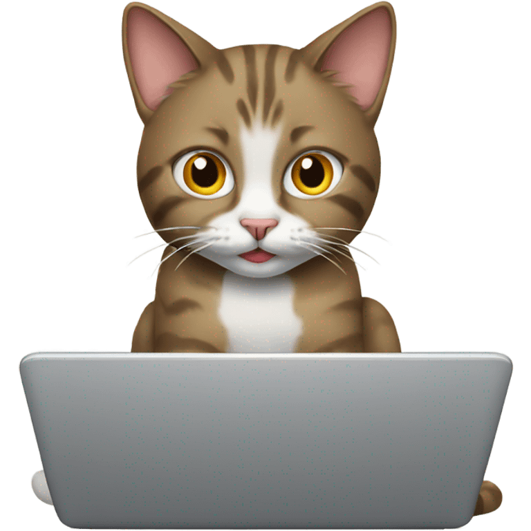 cat using a laptop  emoji