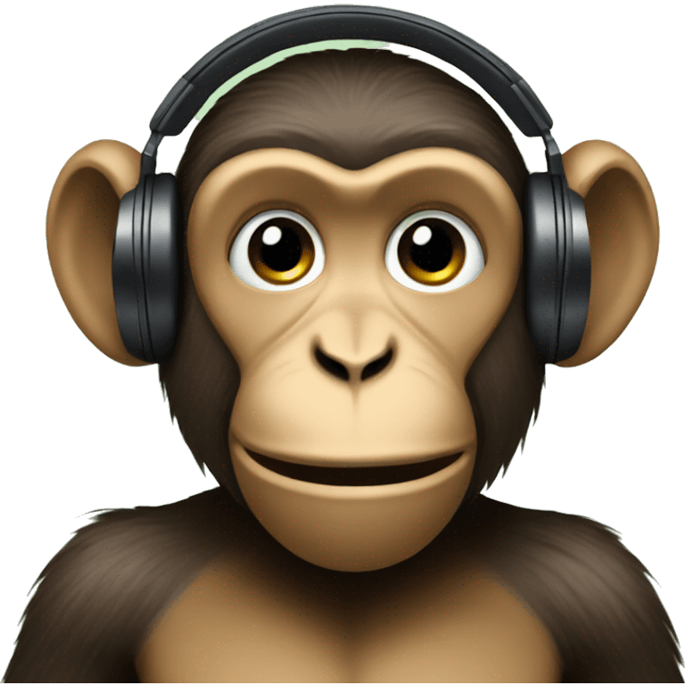 monkey with headphones emoji