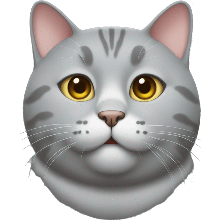 a fat grey cat emoji