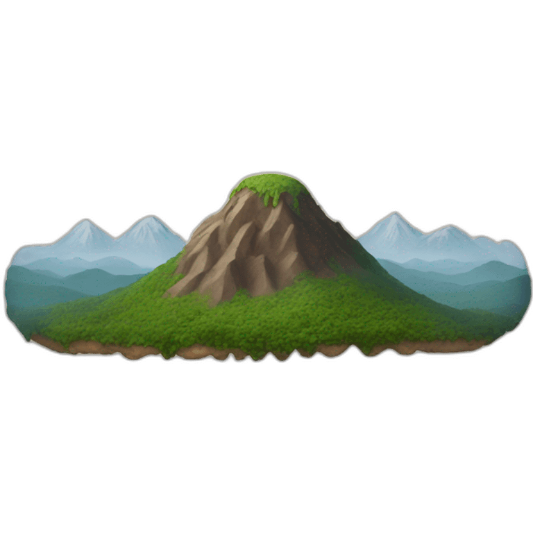 moutain in burger emoji