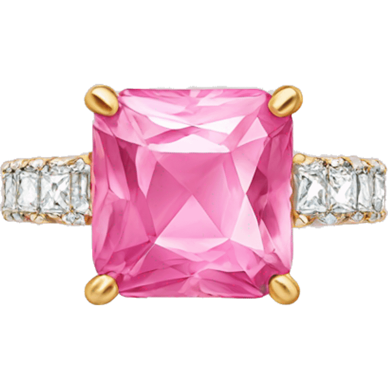 pink ring with square diamond emoji