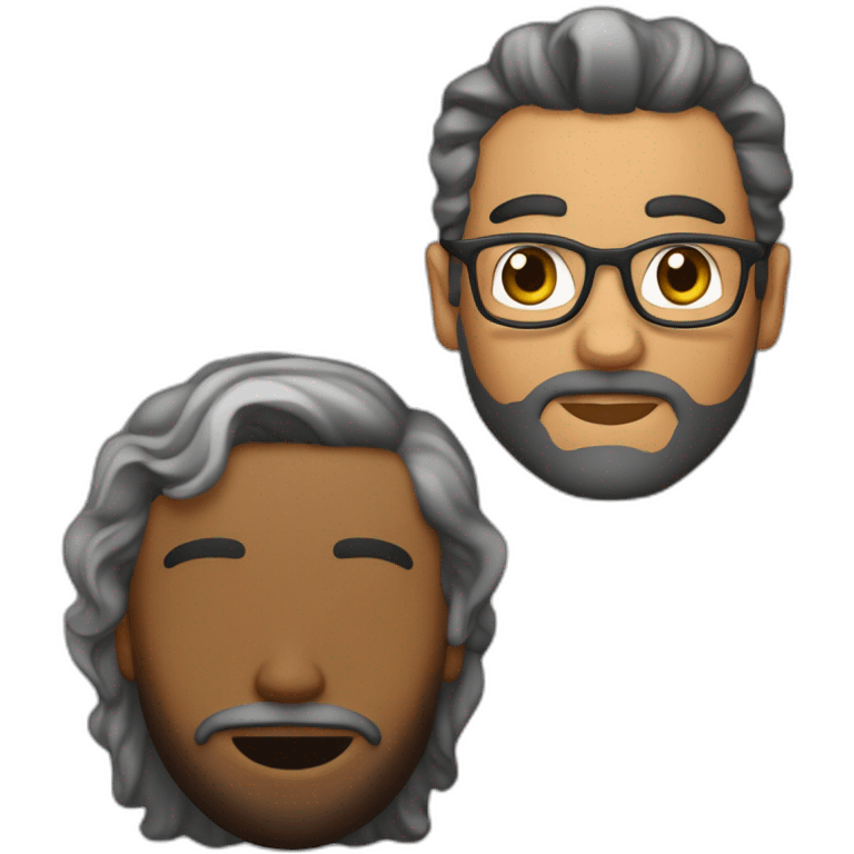 un señor de aproximadamente 30 años sin barba morocho con el pelo negro y levantado escribiendo en una computadora emoji