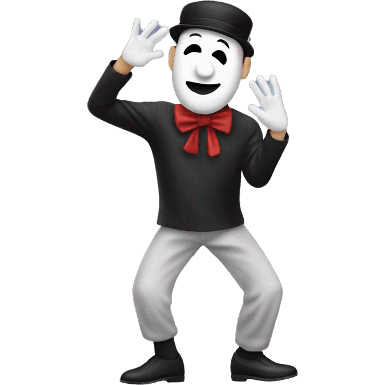 mime with hands in invisible  emoji