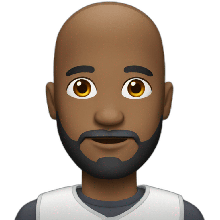  bald black man with beard emoji