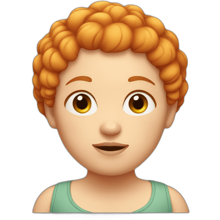 fat ginger girl with short hair emoji