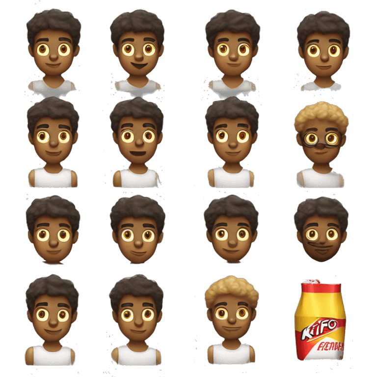 teenager with a lot on his mind: schoolwork, paperboy, basketbal, Friends, KFC, gaming emoji