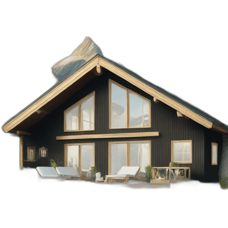 luxurious scandinavian summer house emoji