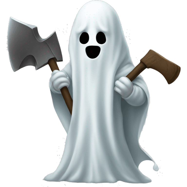 ghost with axe emoji