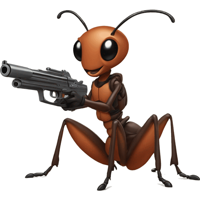 Ant with gun emoji