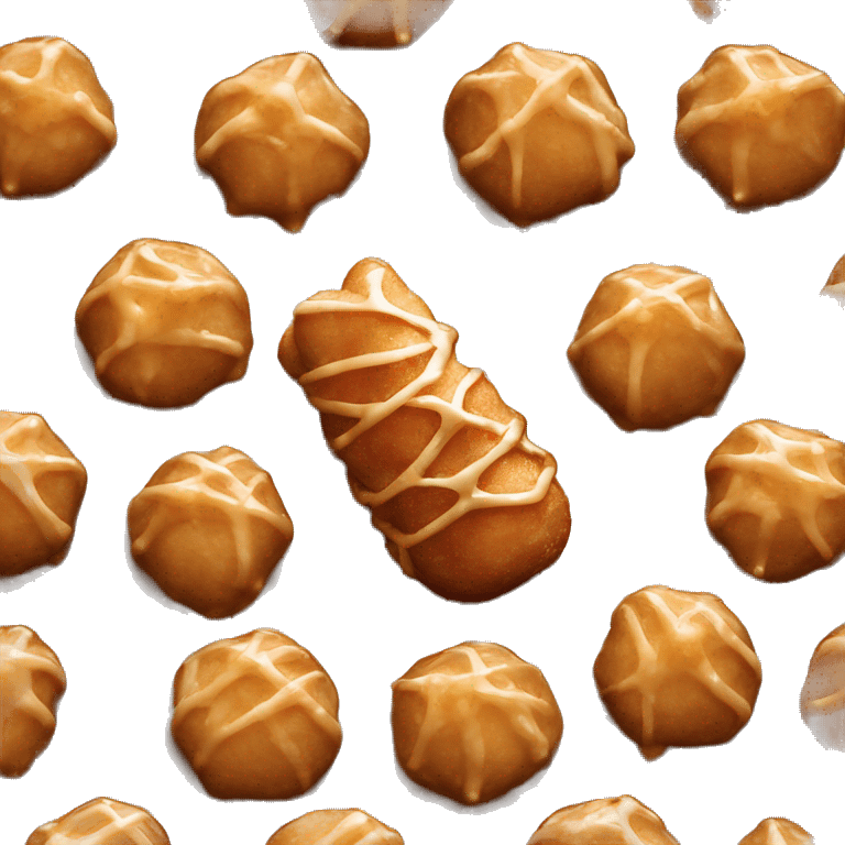 croquembouche with a caramel web emoji