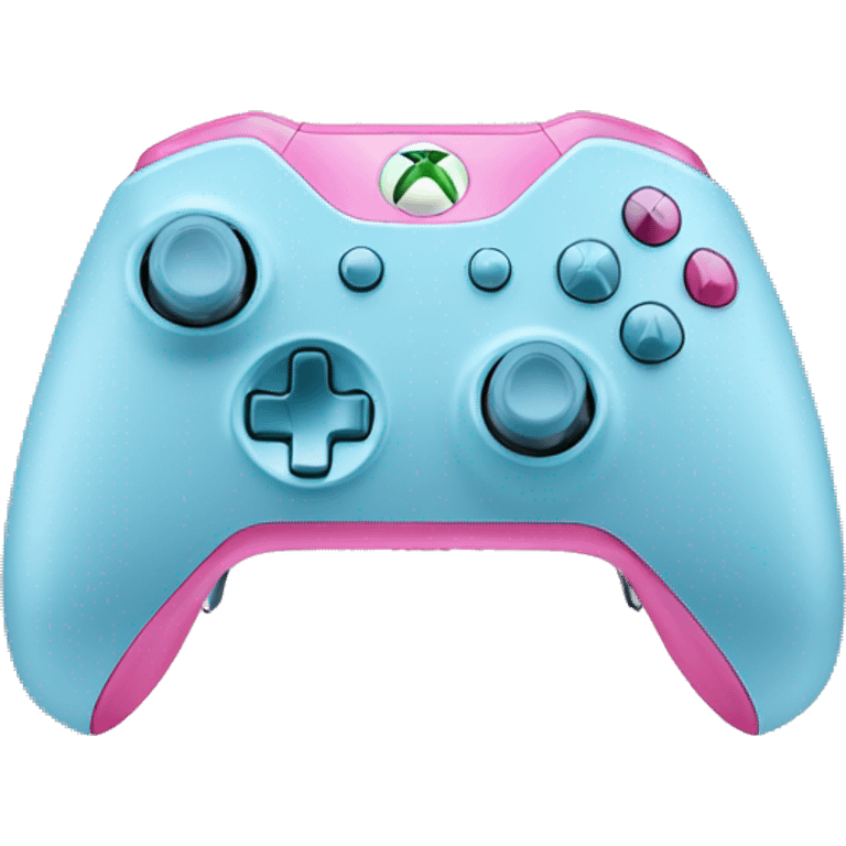 light blue and pink xbox controller emoji