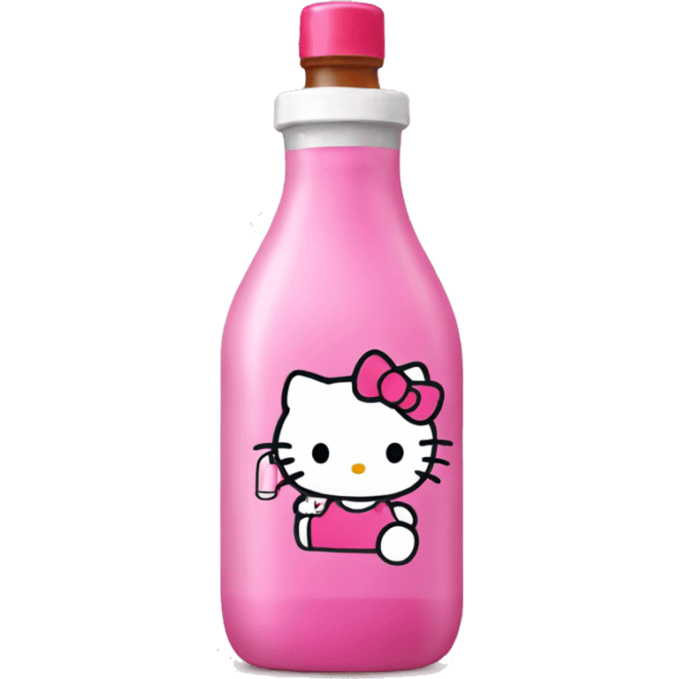 hello kitty with a bottle  emoji