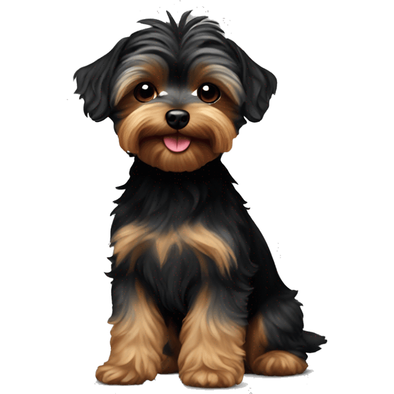 black yorkiepoo emoji