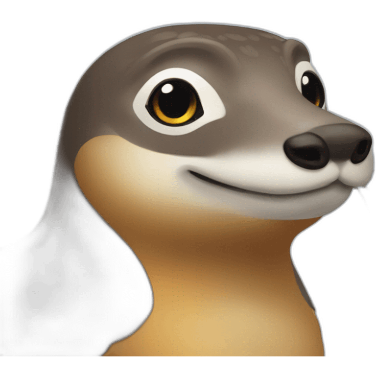 Perroquet sur une loutre emoji