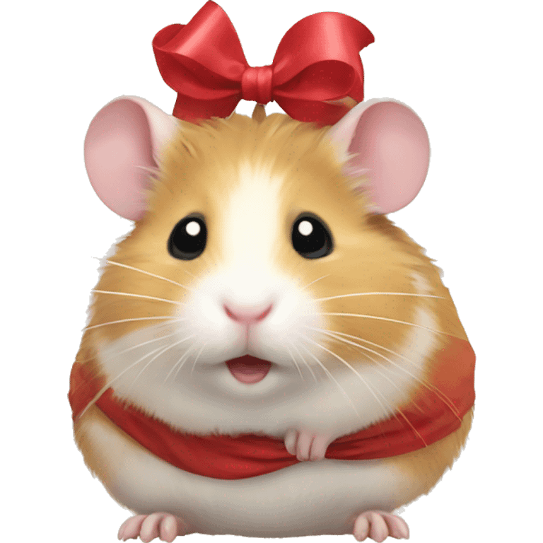 Hamster with a bow emoji