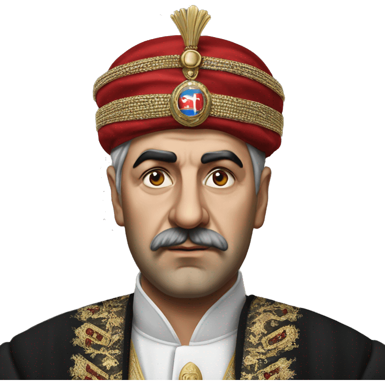 Turkish Sultan photorealistic serious emoji