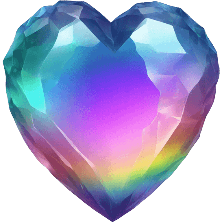 rainbow crystal heart emoji