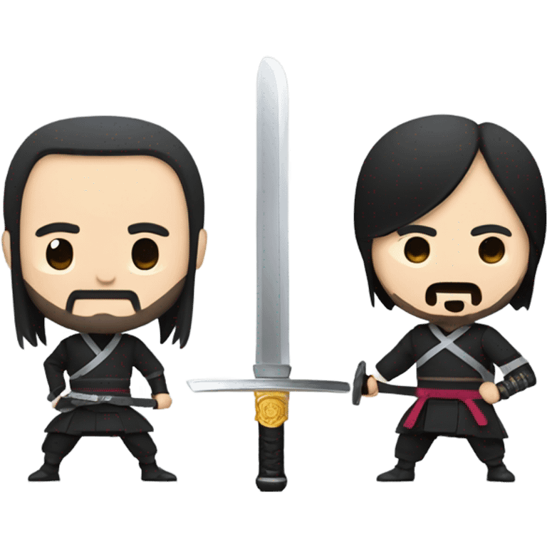 John wick sword fighting a samurai  emoji