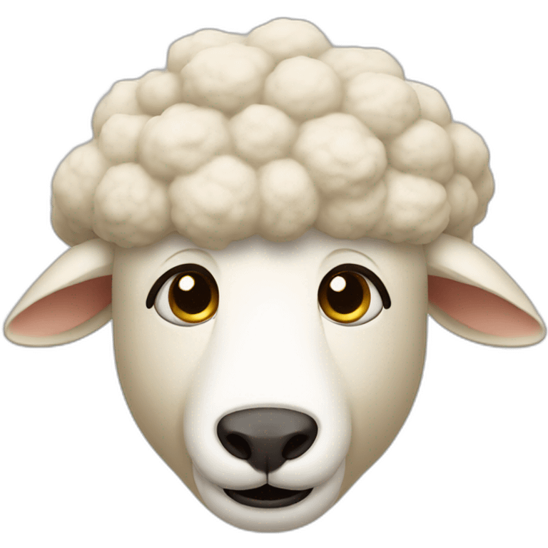 Cream with sheep emoji