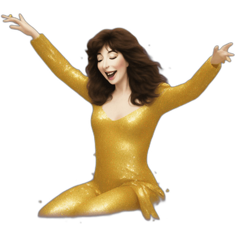 kate bush throwing glitter emoji