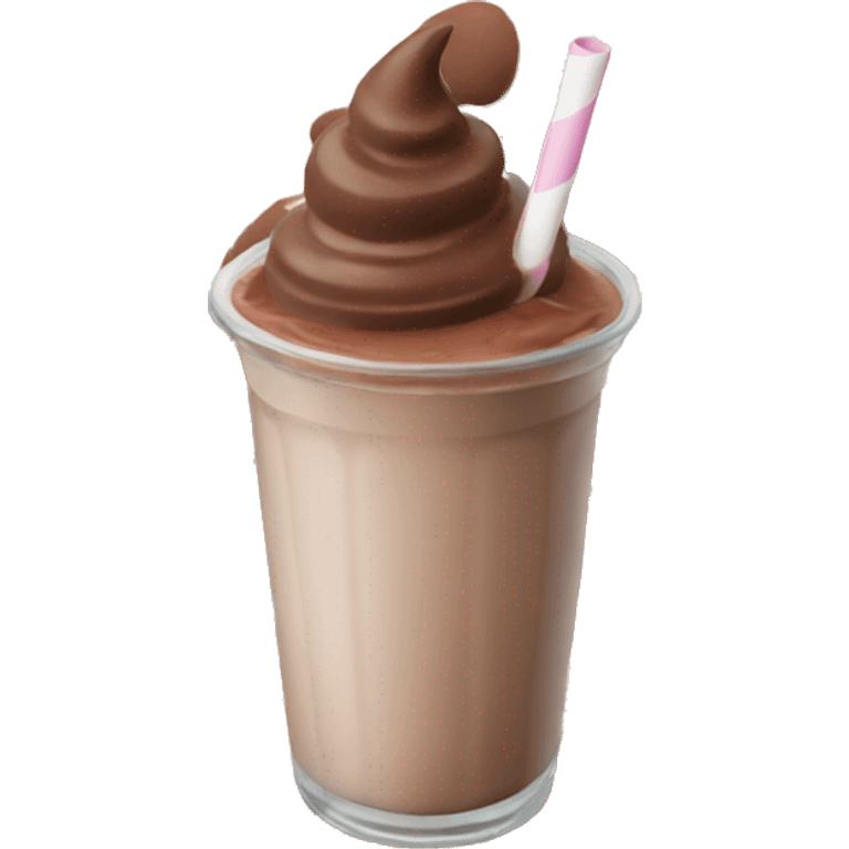 Chocolate milkshake emoji