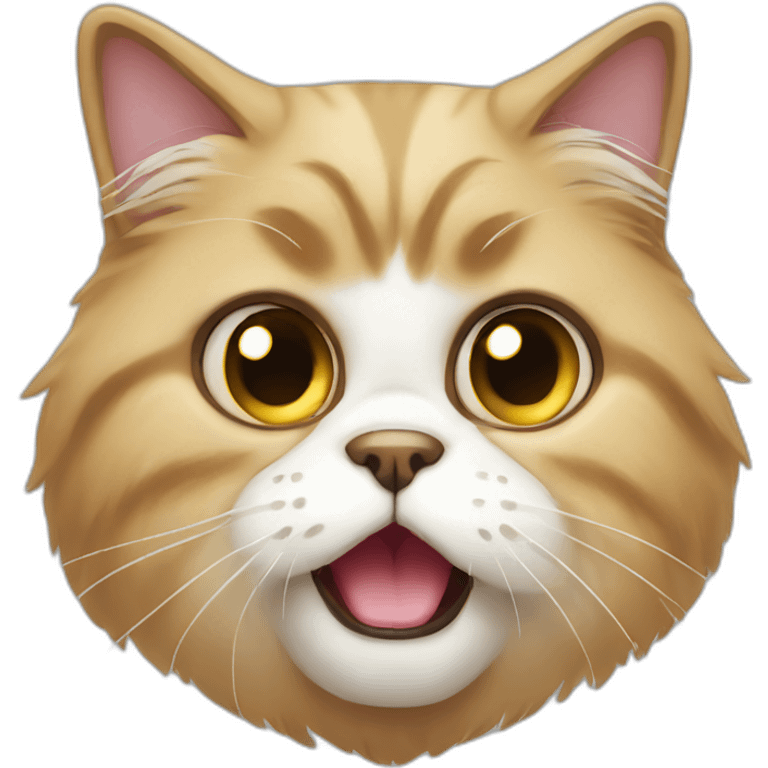 shocked persian cat emoji