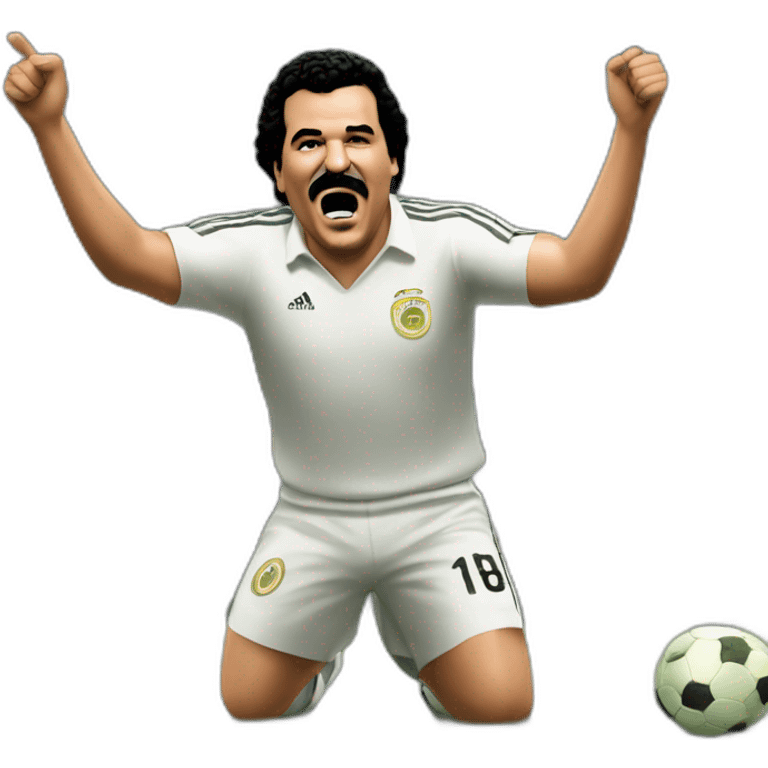 pablo escobar celebrating goal emoji