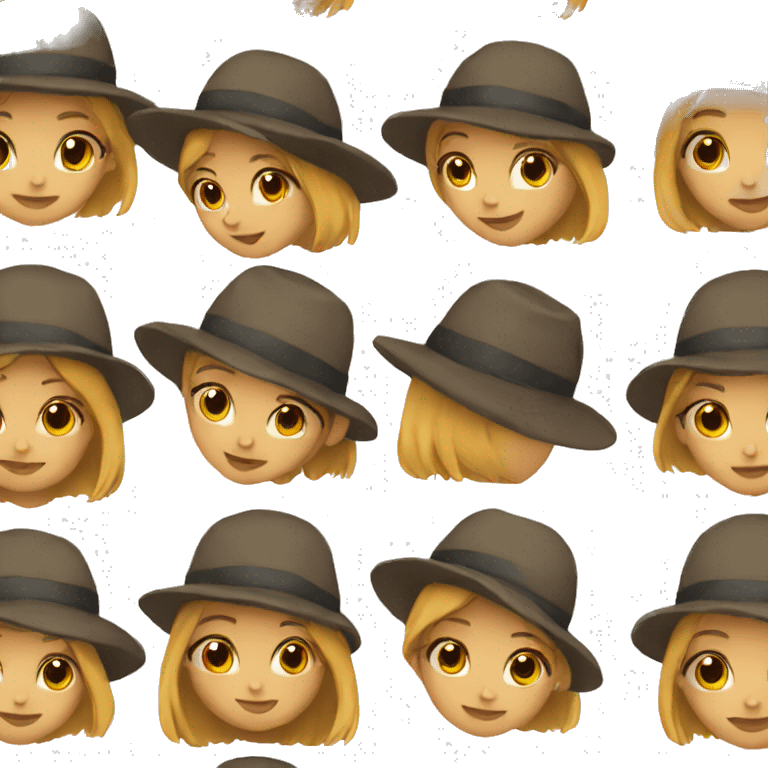 Girl with hat emoji