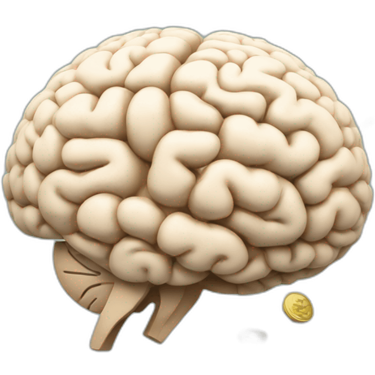 Brain with thoughts of money emoji