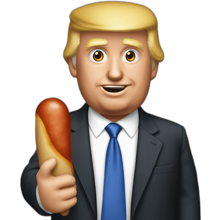 trump-holding-his-sausage emoji