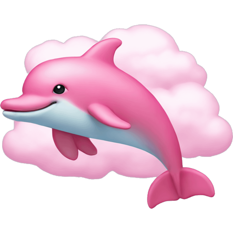 pink dolphin pink clouds emoji