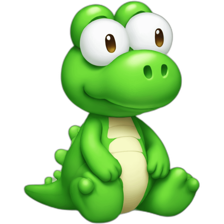 yoshi but depressed emoji